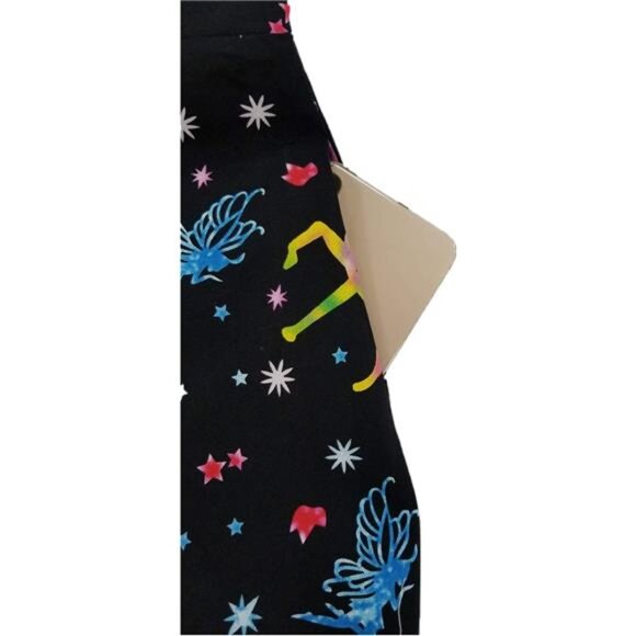 Women's Puff Short Sleeve 1950s Party Dresses Unicorn - Picture 4 of 5